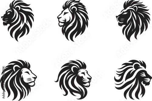 Lion head logo icon, illustration