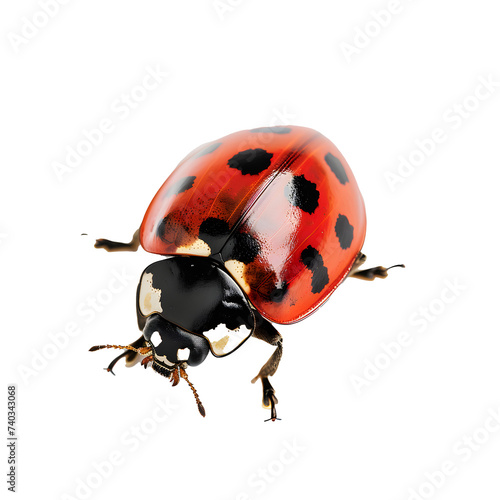 Close Up of Ladybug on White Background © Ilugram