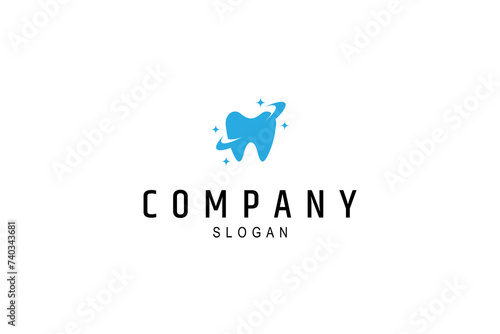 dental orbit logo design vector illustration