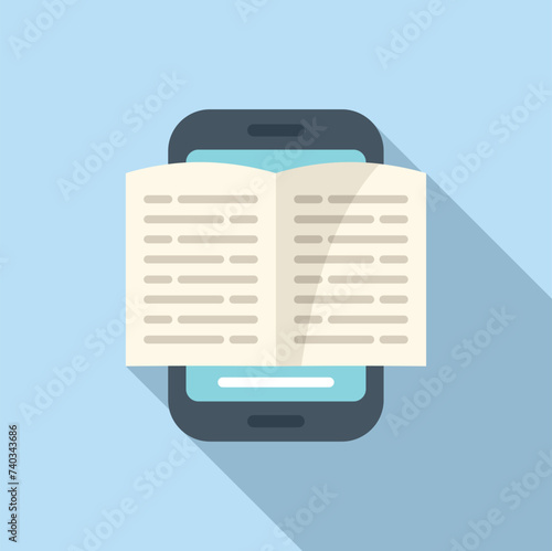 Based retailer literature icon flat vector. Computer digital. Pc work