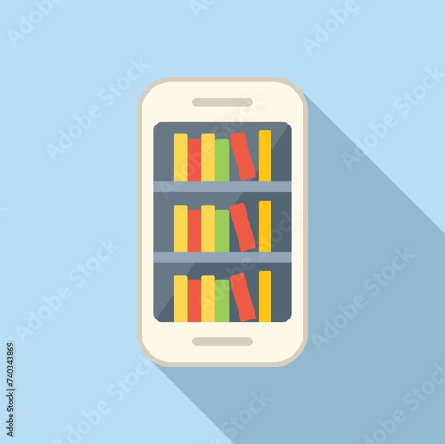 Works bases audio icon flat vector. Guide store. Author literature school