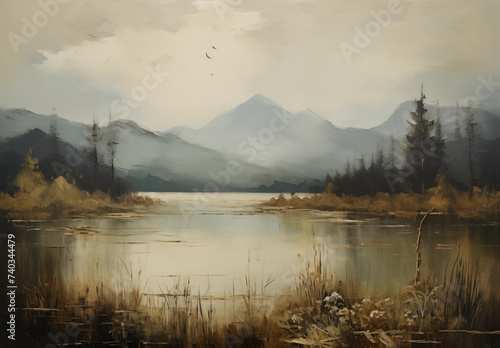Landscape Oil Paintings, Lake Oil Painting, Mountain Oil Painting, Ship Oil Painting, Forest Oil Painting, Village Oil Painting, Scenery Oil Painting