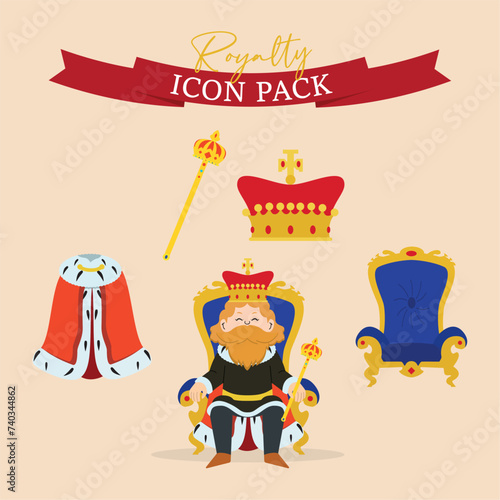 King character asset Vector