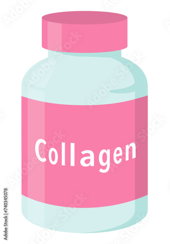 サプリメント_コラーゲン_ガラス瓶