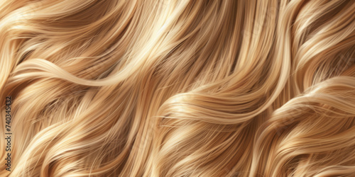 Banner for a hair salon featuring glossy  wavy  beautiful black hair on a young woman with long  healthy hair.