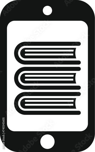 Books store icon simple vector. App store guide. Electronic work online