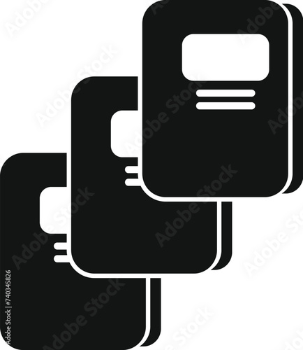 Change online books icon simple vector. Guide store app. Writer tablet