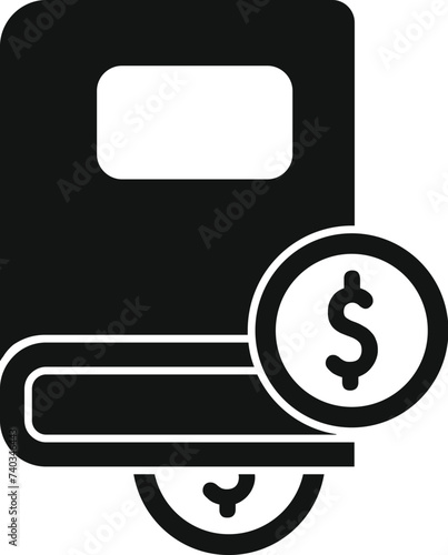Buy online book icon simple vector. Author literature. Computer digital audio