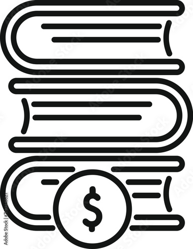Remote internet books icon outline vector. Read person. Electronic work