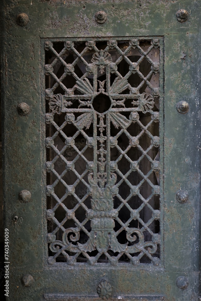 old wrought metal surface , rusty metal surface