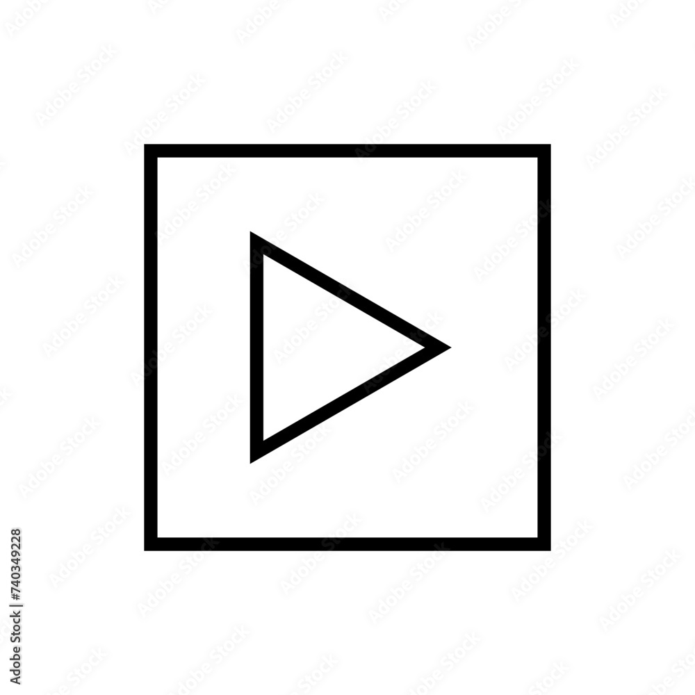 Play Icon vector. Play button vector icon Play Icon vector. Play button vector icon