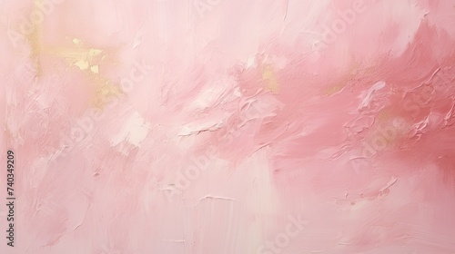 Elegant pink and gold abstract painting, valentines card, women's day background, mother's day backdrop concept