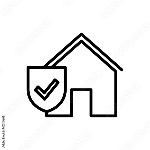 house insurance icon vector. house protection icon.