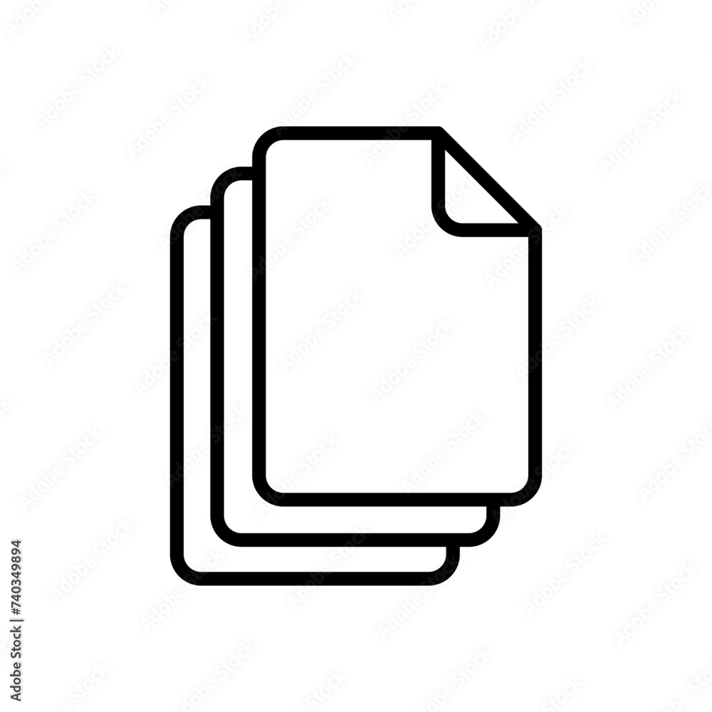 Document icon vector. Paper icon. File Icon Document icon vector. Paper icon. File Icon