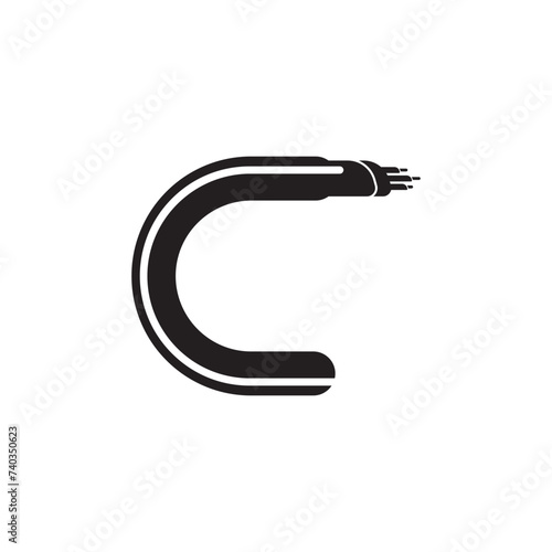 fiber optic cable icon. vector illustration symbol design