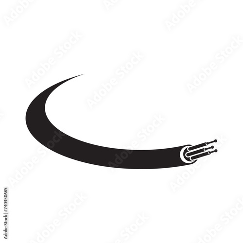 fiber optic cable icon. vector illustration symbol design