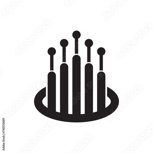 fiber optic cable icon. vector illustration symbol design