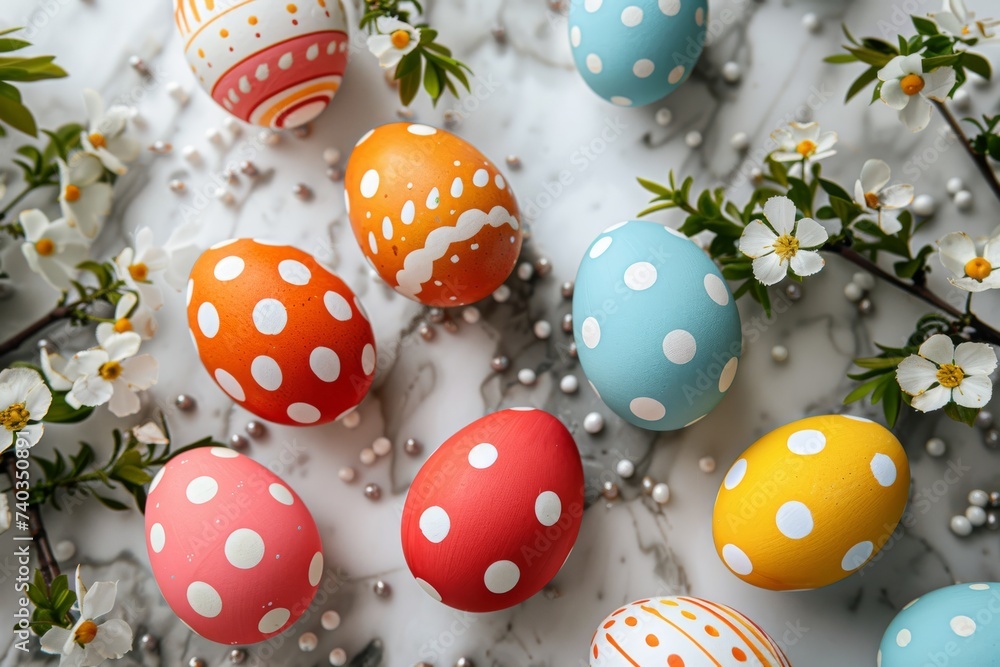 Happy Easter Eggs Basket Poppy. Bunny hopping in hoppy german pilsner decoration. Adorable hare 3d 3d rendering rabbit illustration. Holy week easter hunt bunny ears headband card easter tree