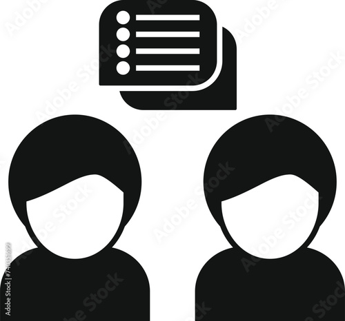 Client chat talk icon simple vector. Customer digital. Market design