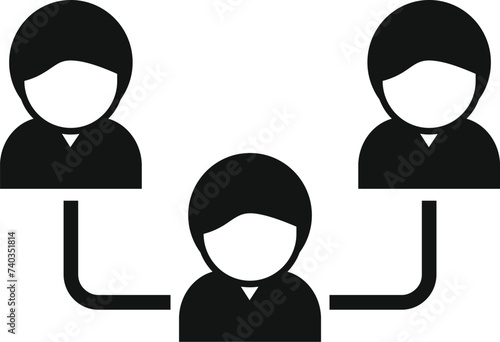 Group team member icon simple vector. Card data customer. Meaning personal