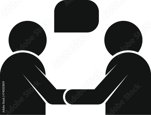 Business handshake icon simple vector. Team meaning. Personal digital