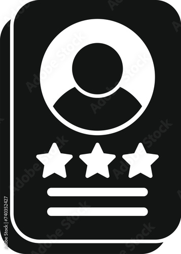 Card data customer icon simple vector. Bank market. Investment client