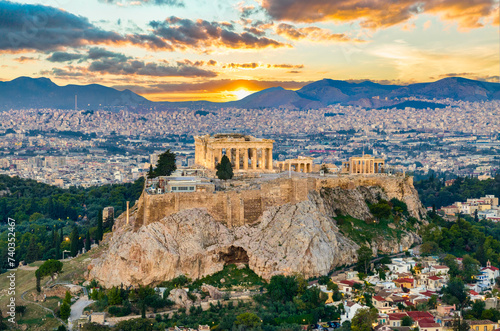 Parthenon and Acropolis in Athens, Greece