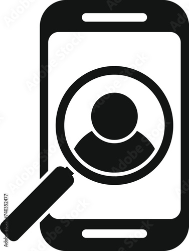 Search online client icon simple vector. Data customer. Design stock server