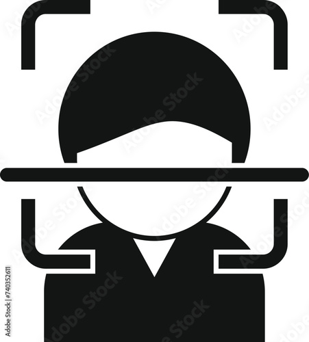 Scan client safety icon simple vector. Personal stock design. Digital business