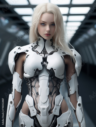 woman with futuristic clothes