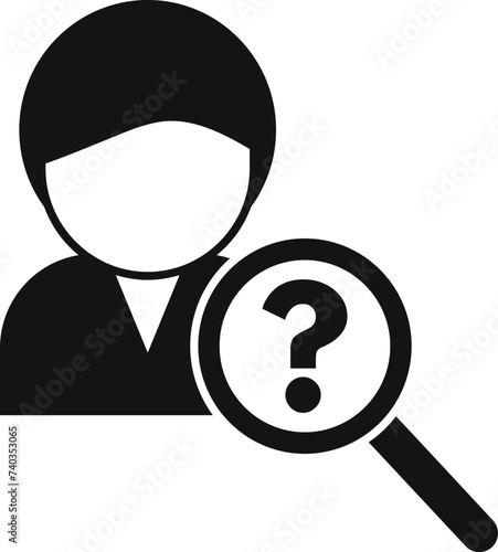 Search process icon simple vector. Anti card data. Customer client personal