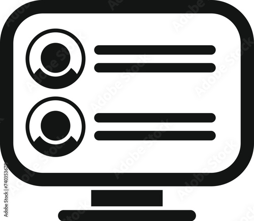 Search online process icon simple vector. Money meaning. Personal market design