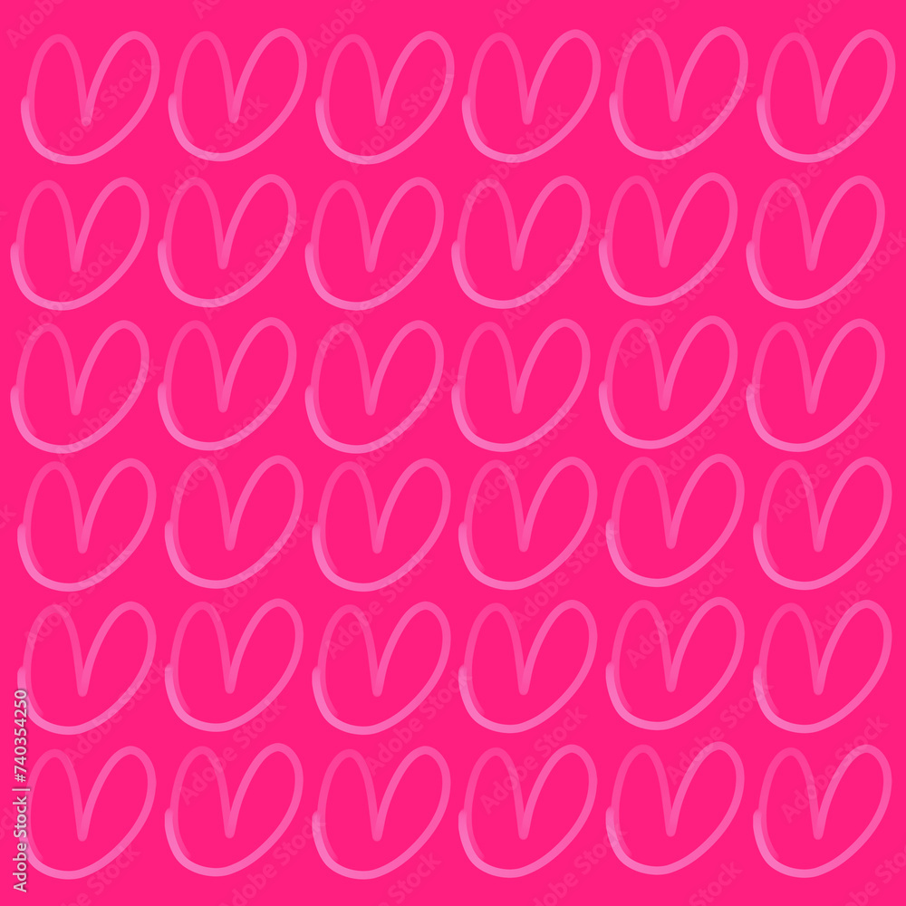 Pink pattern with hearts