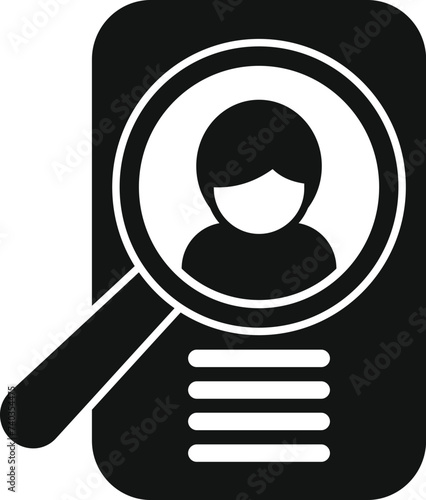 Search client cv icon simple vector. Investment safety. Digital business