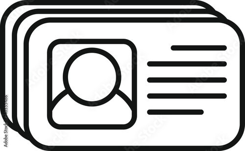 Client bank risk icon outline vector. Data customer. Server crime safety