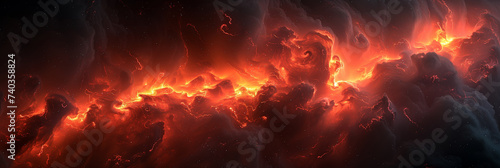 Abstract space background with stars, constellations and nebulae. Shining stars of the galaxy. Banner image. 