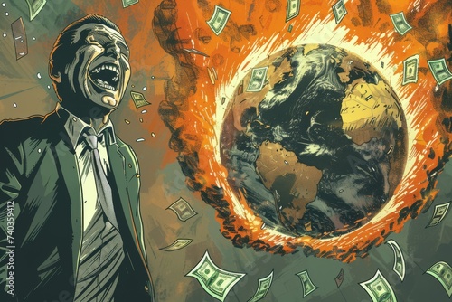 Rich man profits from the end of the world.