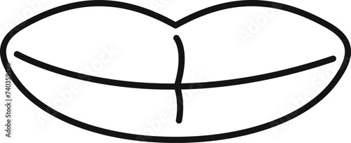 Lips articulation icon outline vector. Education exercise. Speech diction oral
