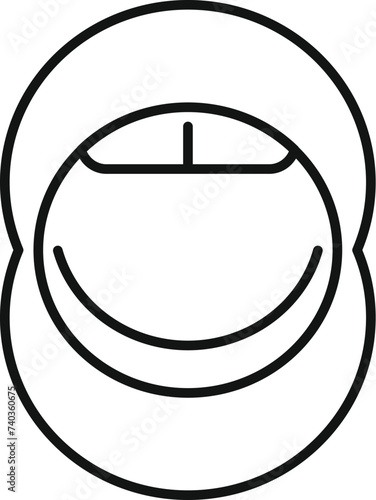 Tongue parental care icon outline vector. Human learning. Care spoken word