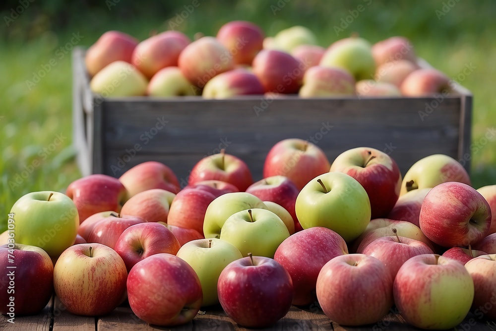 piles of freshly picked and fresh apples piles of freshly picked and fresh apples
