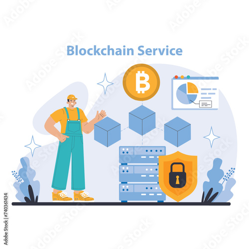 Technology and Innovation concept. Flat vector illustration