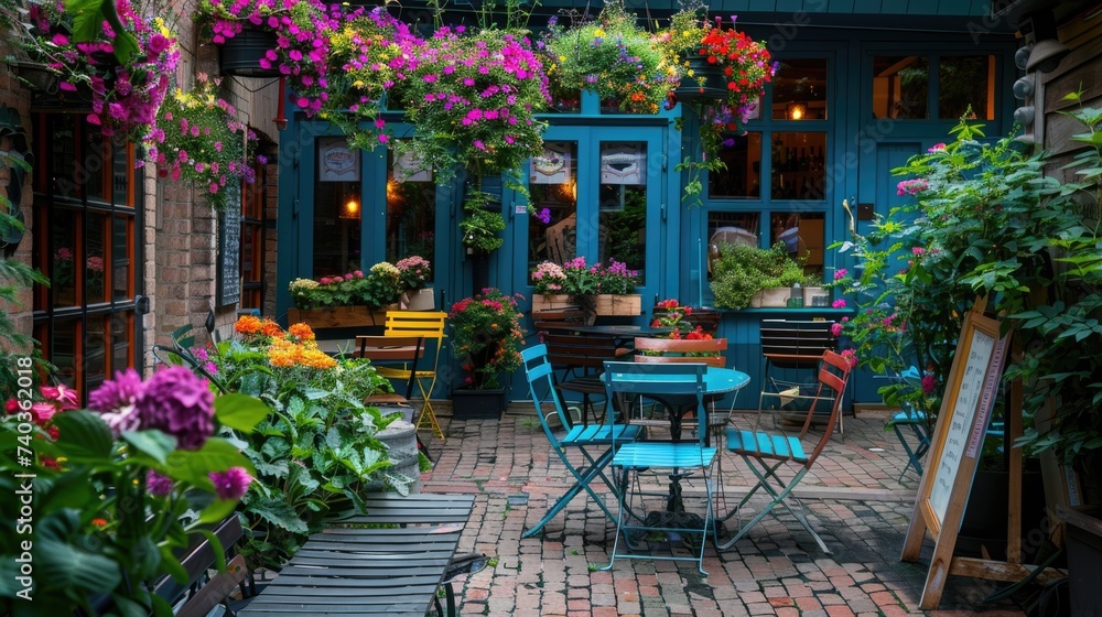Colorful Cafe Patio