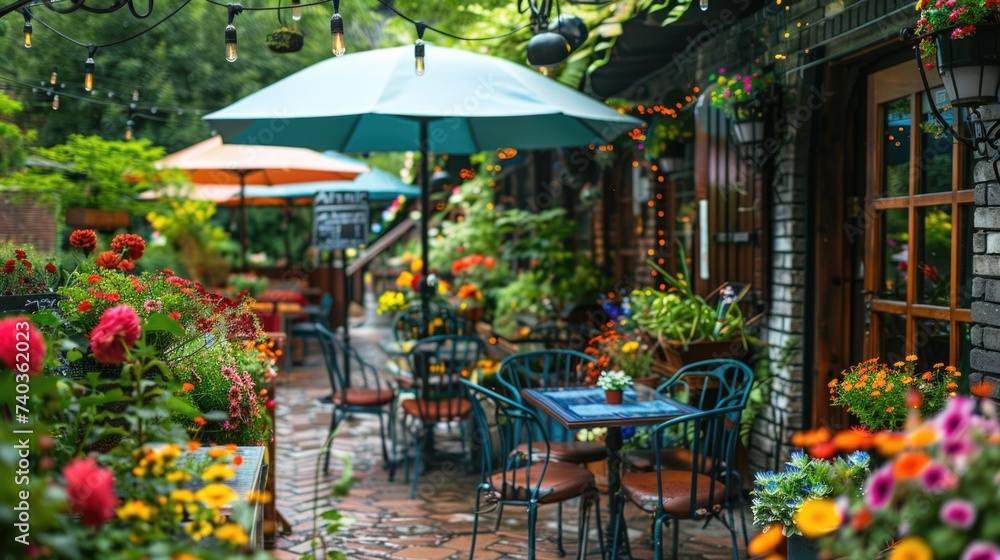 Colorful Cafe Patio