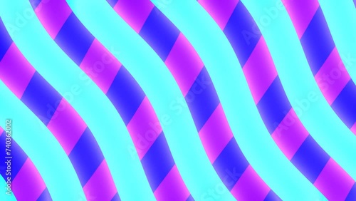 Wallpaper Mural Wavy neon glow stripe diagonal line abstract background animation Torontodigital.ca