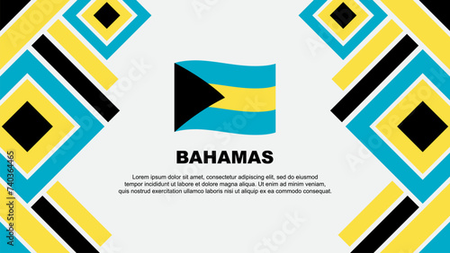 Bahamas Flag Abstract Background Design Template. Bahamas Independence Day Banner Wallpaper Vector Illustration. Bahamas