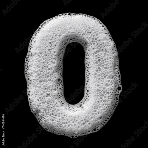 Elegant Soap Alphabet with Bubbly Textures: Enhance Your Design Projects with Clean, Hygienic Typography. Generated AI