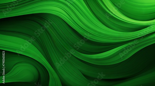 Abstract Organic Green Lines: Vibrant Wallpaper Background Illustration in Nature's Palette