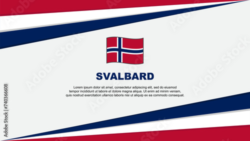 Svalbard Flag Abstract Background Design Template. Svalbard Independence Day Banner Cartoon Vector Illustration. Svalbard Design