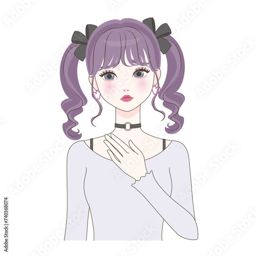 心配する女の子