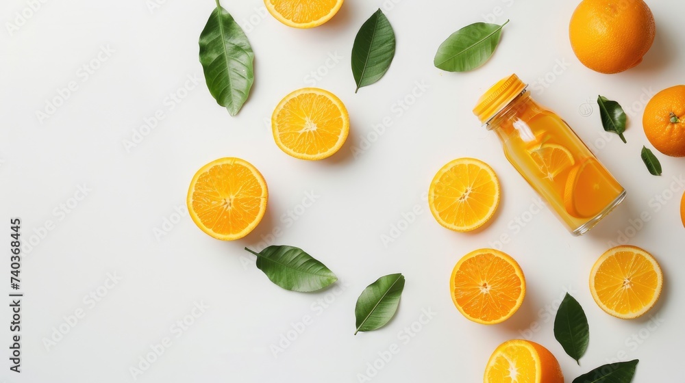 Summer orange cocktails with citrus fruits Summer orange cocktails with citrus fruits